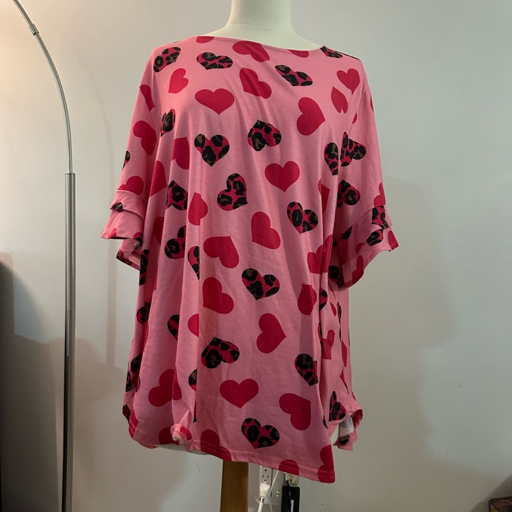 Pink Oversized Boxy Short Sleeve T-Shirt